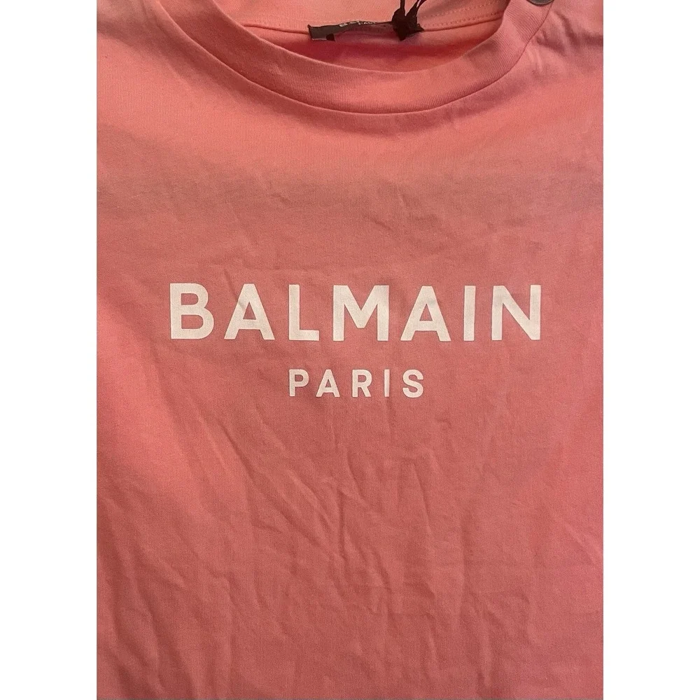 Balmain Girls Logo T-shirt‎ - Size 10A NWT (Rea